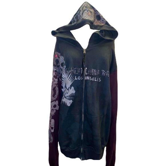 The Great China Wall Crystal embraced zip up hoodie - Picture 1 of 12